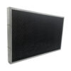 Model PF panel air filter with galvanized steel frame and black electrostatic media for HVAC air intake protection