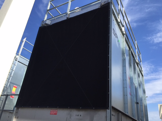 Air intake screen installed on an SPX cooling tower