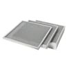 washable industrial aluminum mesh air and grease filters with metal frame for HVAC, kitchen exhaust, and commercial ventilation systems.